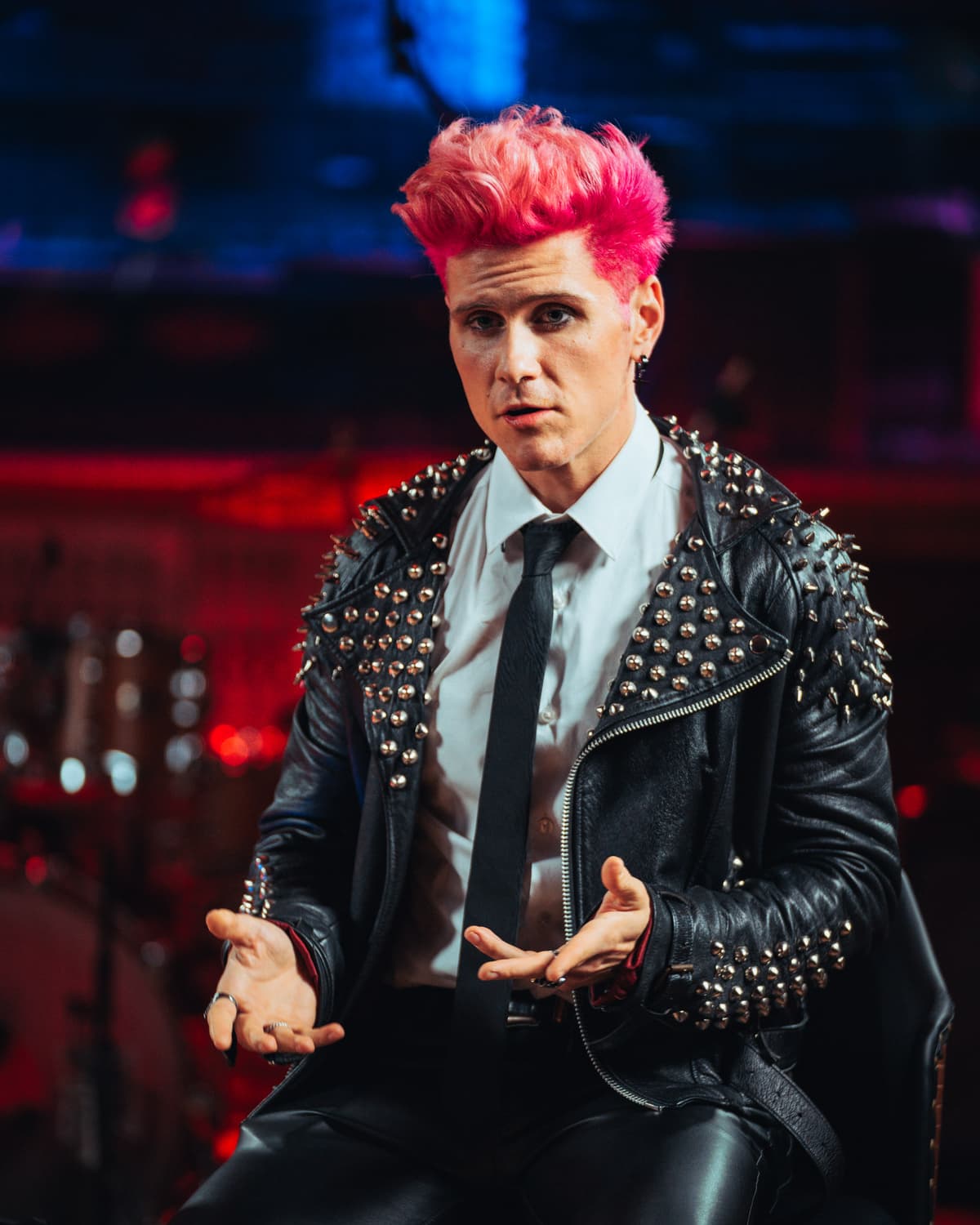 Leo P performing baritone saxophone