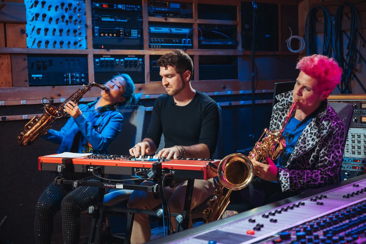 Grace Kelly and Leo P together during the masterclass recording